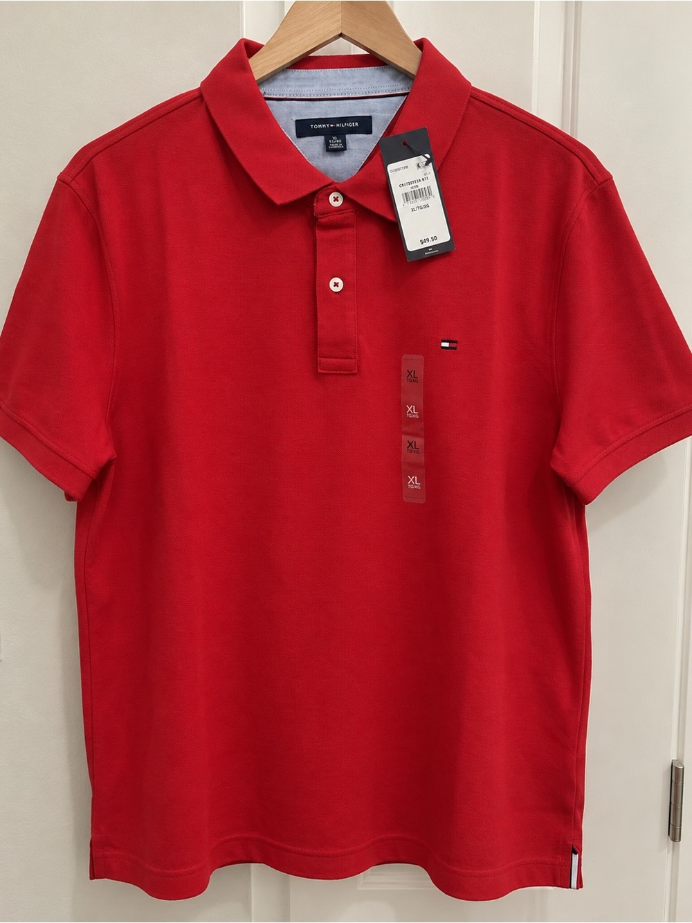 Tommy Hilfiger Red Men's Cotton Polo Shirt